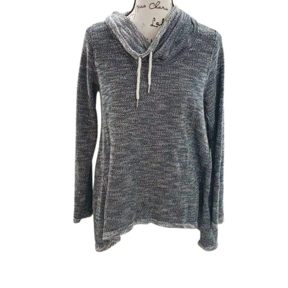 Calvin Klein Womens M Gray Pullover Sweatshirt Long Sleeve Casual Cowl Neck